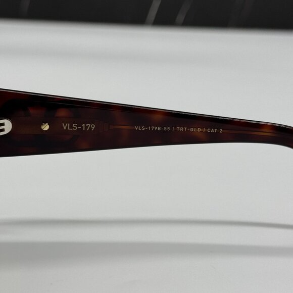 NEW VALENTINO VLS-179B HAVANA GREEN GEOMETRIC SUNGLASSES VALENTINO - Picture 8 of 9